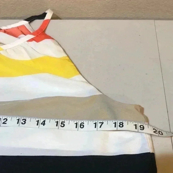 Banana Republic Cami Stripe Razor Back Silk Feel Tank Top-Size M - Picture 6 of 8